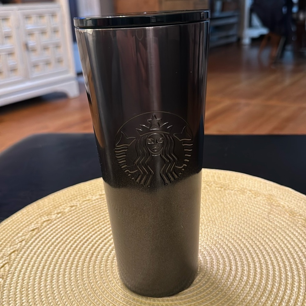 Starbucks | Black Gray Ombre Glitter Venti Tumbler